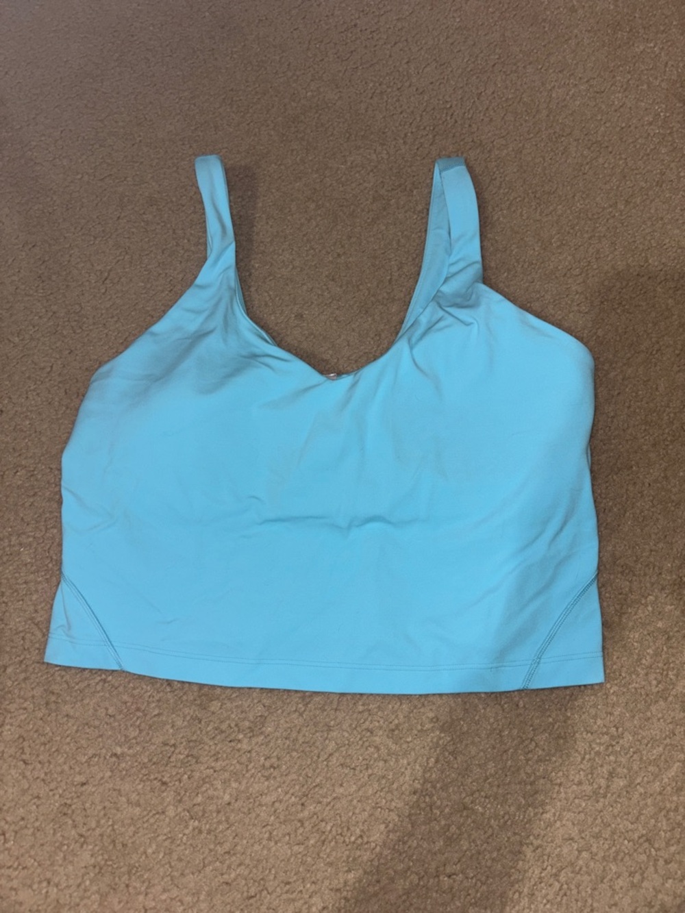 lululemon athletica light blue cropped tank-never worn